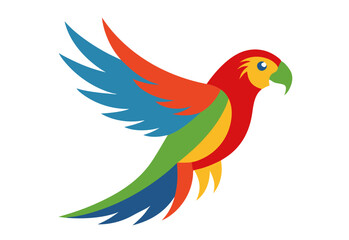 parrot on white background