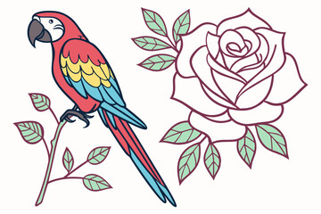 parrot on a branch