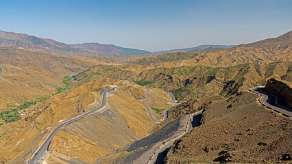Winding road in the Atlas Mountains, Morocco
