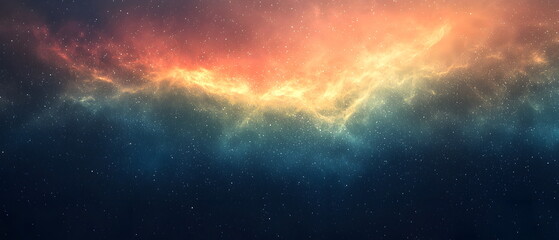 Obraz premium Stunning Cosmic Landscape with Vibrant Colors and Starry Sky