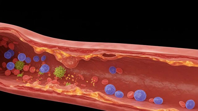 Blood vessel cross section microscopic image anatomy