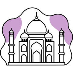 taj mahal vector