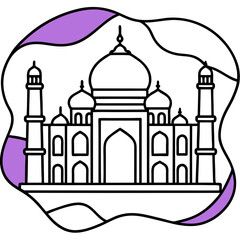 taj mahal vector