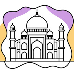 taj mahal vector