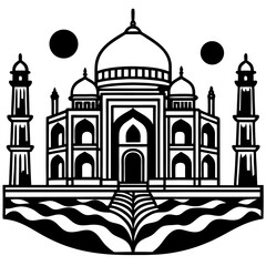 taj mahal vector
