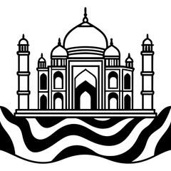 taj mahal vector