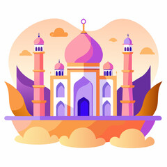 taj mahal vector illustration