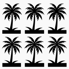 palm trees silhouettes