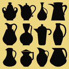 set of ceramic vases