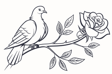 vector illustration of a dove
