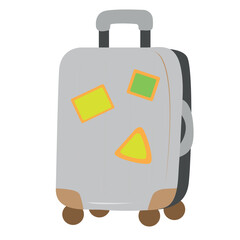 hand-drawn vector beach bag. A large straw bag for relaxing.