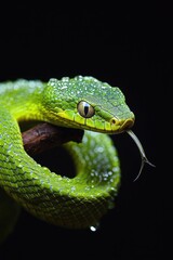 Fototapeta premium Green Snake on Branch