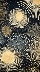 Gold and silver fireworks abstract pattern line.