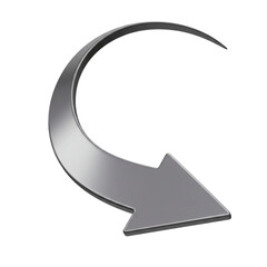 3D arrow isolated on transparent background