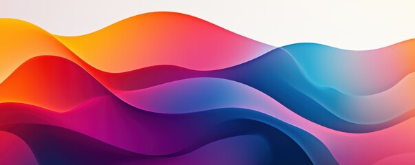 Obraz premium Abstract colorful gradient waves in a modern and vibrant digital style