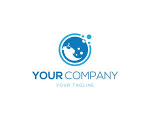 Laundry Clean Wash Logo Design Professional Elegant Vector Template.