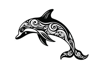 vector illustration of a dolphin