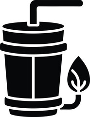 vector illustration of a black and white oil barrel