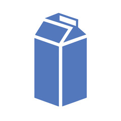 Milk Box Package Icon Clean Minimalist Design