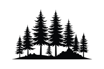 Obraz premium forest trees vector