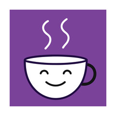 Steam Lines Above Cup Forming a Smile