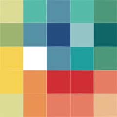 Minimalist Squares in Various Shades for Color Palette 