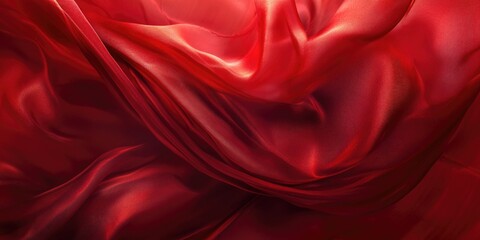 Obraz premium Red Fabric Close Up