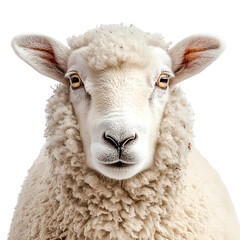 Sheep Face Shot On Clear PNG Background