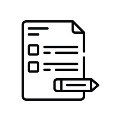 Exam  Icon vector stock illustration