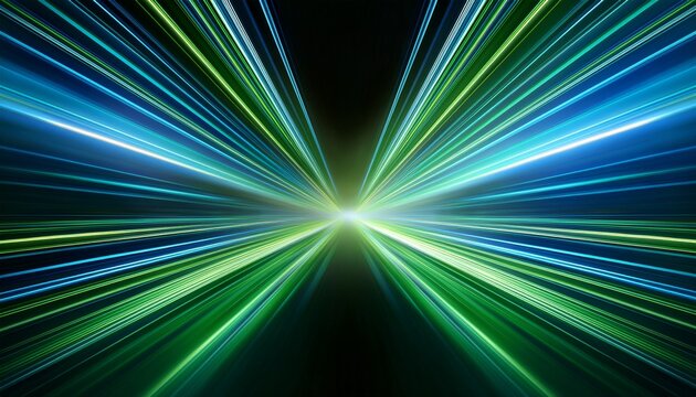 looped speed motion light beams colored light streaks acceleration abstract motion green and blue motion streaks
