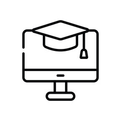 Graduation Cap Icon vector stock illustration