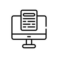 Elearning  Icon vector stock illustration