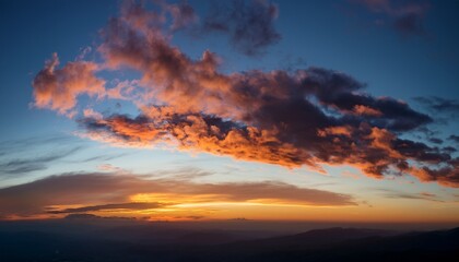 Obraz premium vibrant sunset clouds on a transparent background