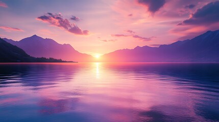 Obraz premium Dramatic sunset with dark clouds and fiery red tones in sky high resolution picture