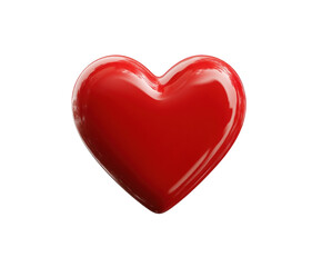 Obraz premium Bright red heart shape symbol for love and affection in design