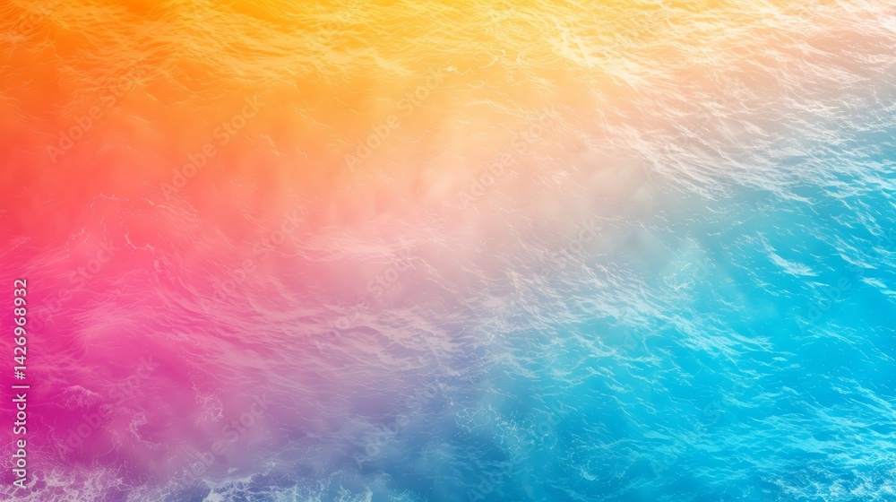 Poster Waves of color blend seamlessly in an abstract pattern, showcasing a serene gradient background, perfect for creative projects needing a calm and layered effect