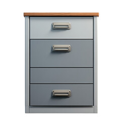 Office Filing Cabinet With Three Drawers Is isolated on a transparent background
