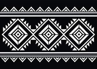 tribal geometric pattern in black and white