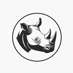Fototapeta premium Rhino Head Logo