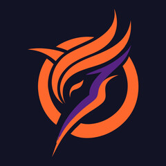 Obraz premium A minimalist bird logo art illustration