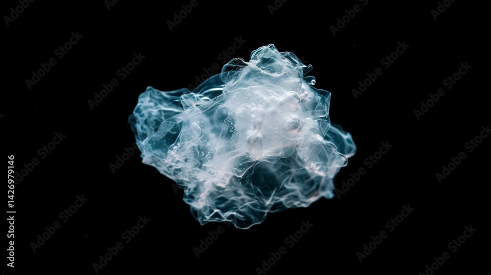 Aufkleber clear water splashes into magnificent shapes, frozen in time against a neutral background, showcasin