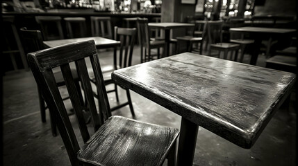 Empty Tables In A Restaurant Interior