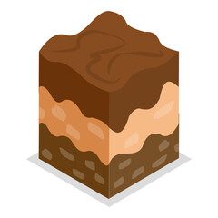 3D Isometric Flat Vector Illustration of Cocoa Natural Ingredients , Organic Cosmetic. Item 1