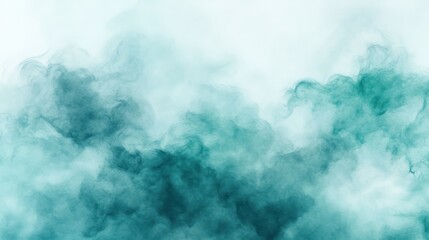 Abstract teal smoke swirls