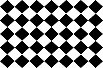 Horizontal design of black and white diamonds