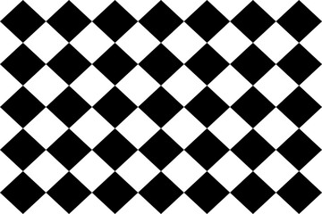 Horizontal design of black and white diamonds