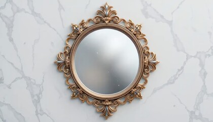 Ornate Gold Mirror: A Rococo-Style Reflection