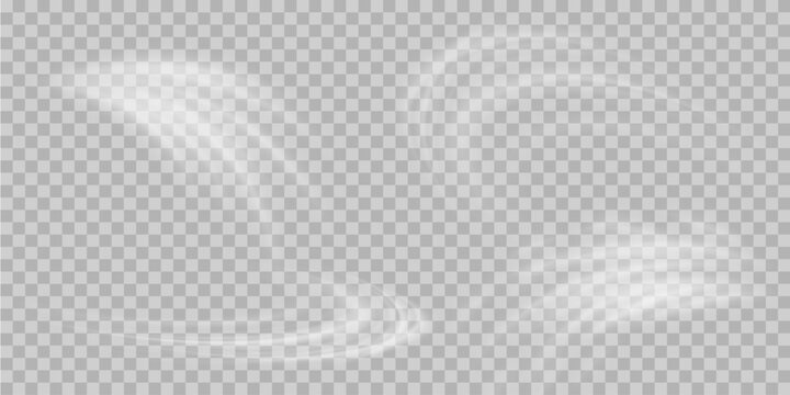 Air flow Isolated PNG and vector isolated. Effect of winter air and wind stream waves effect in blue color.
