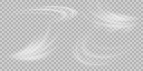 Air flow Isolated PNG and vector isolated. Effect of winter air and wind stream waves effect in blue color.