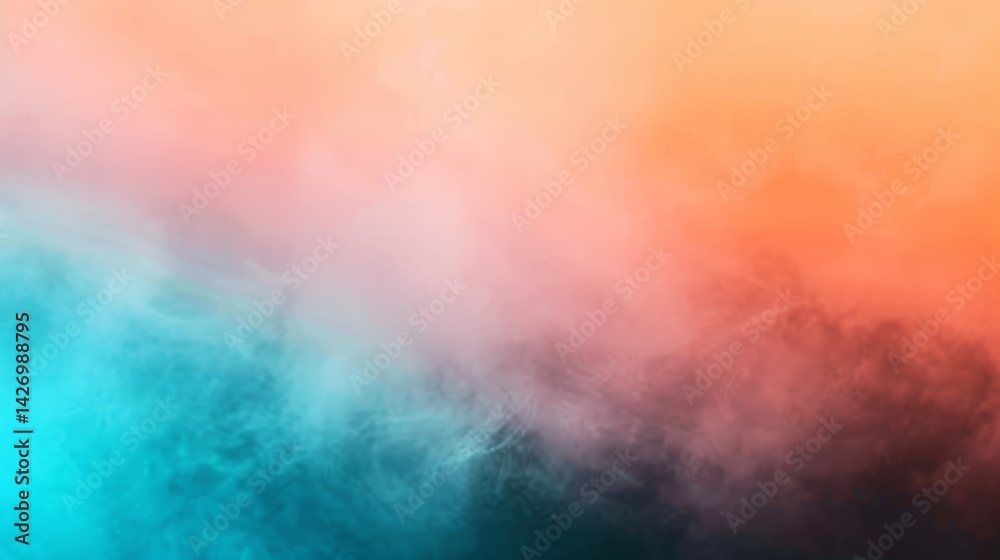 Poster abstract digital surface features a smooth transition from deep black to electric blue, providing cl